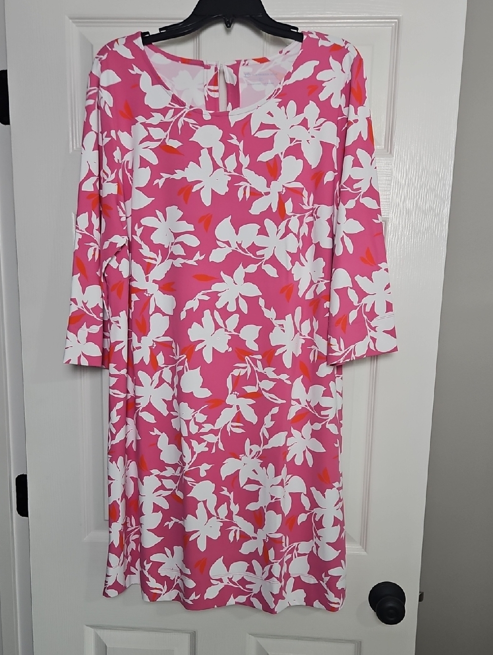 Southern Tide Leira 3/4 Sleeve UV Protection Shift‎ Dress: Very Berry: X-Large